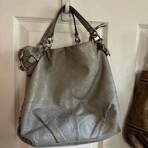 Elegant Gray Studded Women's Bag